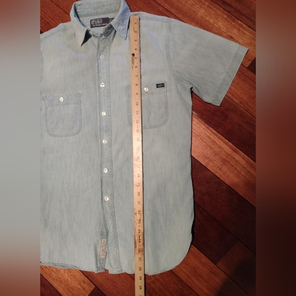 POLO Ralph Lauren Naval Rescue Denim Chambray Light Short Sleeve Button up shirt - Picture 16 of 16